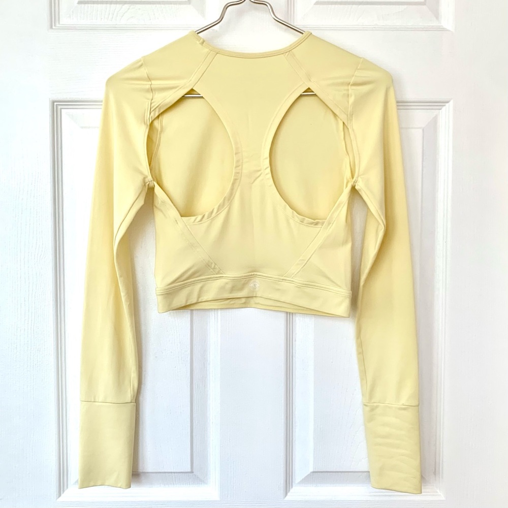 PacSun · NWT Yellow LA Hearts by PacSun Active All Out Long Sleeve Crop Top - Picture 3 of 13